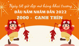 Xem ngày giờ mở hàng, khai trương cho người sinh năm 2000 Canh Thìn năm Nhâm Dần 2022