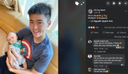 Con trai Duy Mạnh cực đáng yêu khi cùng bố selfie bên chiếc huy chương vàng mới nhận