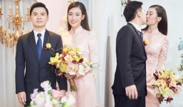 Hình ảnh đầu tiên của Hoa hậu Đỗ Mỹ Linh trong lễ rước dâu