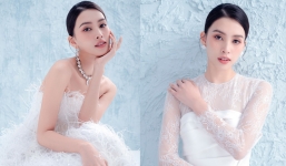 Hoa hậu Tiểu Vy hóa cô dâu sau 2 lần bắt được hoa cưới