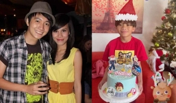 Con trai Ngô Kiến Huy ngày càng lớn phổng phao, để lộ biểu cảm hài hước trong ngày sinh nhật