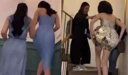 Lộ clip trong hậu trường của Đỗ Thị Hà: Dáng đi kỳ lạ giống như Ngọc Trinh từng gặp phải