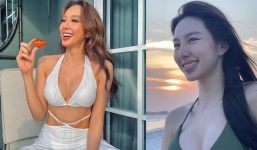 Hoa hậu Thùy Tiên tiếp tục khoe ảnh gợi cảm ở biển, nói một câu mà CDM căng mắt nhìn