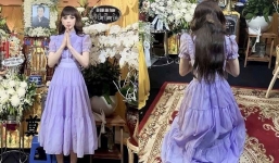 Động thái lạ của Lâm Khánh Chi sau khi gây tranh cãi mặc váy công chúa đi đám tang NSƯT Vũ Linh