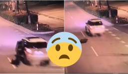 Clip hy hữu: Vợ phóng như bay đánh rơi chồng giữa đường, tình trạng người chồng khiến CDM 'ngao ngán'