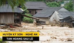 CHÙM ẢNH tại Nghệ An: Kỳ Sơn tan hoang sau trận lũ quét lịch sử, ấm áp nghĩa tình quân dân