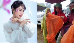 Loạt ảnh từ thiện miền Trung của Thủy Tiên, ai nấy ngấn lệ khi hé lộ góc khuất: Mãi là 'cô tiên'