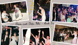 Chùm ảnh loạt sao Vbiz 'bỏ quên hình tượng' tại đám cưới Diệu Nhi - Anh Tú, ai nấy tơi tả khó nhận ra