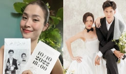 Cận cảnh thiệp cưới lần 2 của Diệu Nhi - Anh Tú, Đông Nhi có đến chung vui với 'em gái guột'?