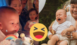 Video: Cặp song sinh nhà Hồ Ngọc Hà thổi nến mừng sinh nhật, Leon chật vật vẫn 'tấu hài' 