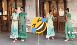 Video: Đang chụp ảnh áo dài, Đỗ Thị Hà vẫn không quên tấu hài 