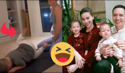 Video: Bật cười khoảnh khắc con trai Hồ Ngọc Hà tập yoga theo mẹ, thể hiện động tác khó thế nào?