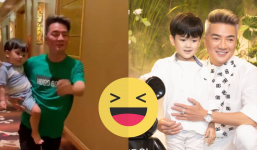 Video: Bật cười tư thế bế con chuẩn 'hai lúa' của Đàm Vĩnh Hưng