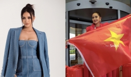 Video: Ngọc Châu hô vang hai tiếng 'Việt Nam', thần thái chặt chém ngày đầu nhập cuộc Miss Universe
