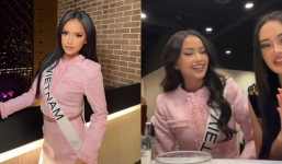 Video: Giao lưu với hội chị em Miss Universe, Ngọc Châu 'hết hồn' với khả năng nói tiếng Việt của thí sinh Lào