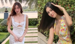 Tiểu Vy - Lương Thùy Linh lăng xê mốt áo hở sâu, level ăn vận ngày càng thăng hạng 