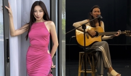 Video: Thùy Tiên ôm guitar đàn hát như nghệ sĩ, chất giọng 'ngọt hơn mía' đốn tim bao người