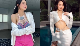 Thanh Thủy 'đu trend' diện áo lưới, ngày càng tự tin phô diễn hình thể hậu can thiệp dao kéo