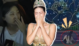 Hoa hậu Thiên Ân xin lỗi sau màn 'vồ ếch' trên sân khấu, CDM đồng loạt động viên