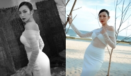 Video: Thùy Tiên 'đẹp từng centimet' khi thả dáng giữa biển cả, dân mạng say nắng hay là say Tiên?