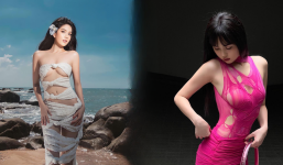 Ngọc Trinh diện đồ chuẩn 'cái bang', phô hình thể đẹp đỉnh, da trắng sáng chói hơn nắng hè