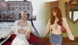 Tiểu Vy lên đồ cực 'khét' khoe dáng đỉnh ở trời Âu, phong cách giống hệt Thùy Tiên