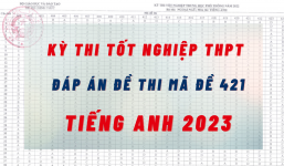 Đáp án đề thi môn Tiếng Anh kỳ thi tốt nghiệp THPT 2023 mã đề 421 nhanh nhất, đúng nhất