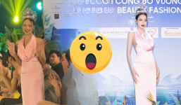 Video: Hoa hậu Thanh Thủy 'cực keo' dự họp báo, visual kinh diễm lấn át loạt chân dài khét tiếng