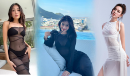 Váy mỏng tang được lòng sao Việt: Kiều Loan lấp ló 'phụ tùng', Đỗ Thị Hà khoe trọn body, Hồ Ngọc Hà táo bạo