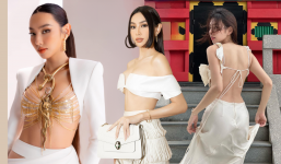 Thùy Tiên diện áo siêu bé, khoe visual 'khinh vân tế nguyệt'