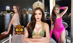 Thí sinh Miss Grand International 2023 gây 'nhức mắt' khi diện váy xuyên thấu