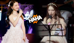 Video: Hòa Minzy hát Cắt Đôi Nỗi Sầu, pha xử lý khi bị ban nhạc 'dí' khiến dân tình quên luôn bản gốc