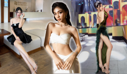 Minh Kiên chuộng váy áo 'không thể bé hơn', đôi chân thước kẻ tiếp tục gây sốt