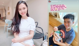Quỳnh Anh phản ứng ngay khi fan nhắc đến ông xã: 'Duy Mạnh như trẻ con bế búp bê vậy'
