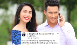 Công Vinh lên tiếng về 'mặt đơ' trong lúc Thủy Tiên hát cực sung với bộ đồ bốc lửa