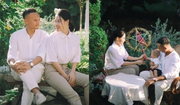 Sao tuyển Việt Nam tung ảnh đón trung thu đầu tiên bên con trai