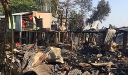 Nghi đốt rơm, 10 căn nhà ở An Giang bị thiêu rụi