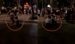 Phát hiện bạn gái đi chơi với trai lạ, nam thanh niên cầm dao nhưng lại quỳ gối khóc lóc