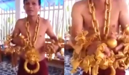 Phúc XO đeo nhiều vàng giả nhưng vẫn chưa là gì so với người đàn ông này