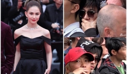 Châu Kiệt Luân đứng lặng trong đám đông, đắm đuối ngắm vợ trên thảm đỏ Cannes
