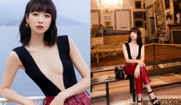 Cựu thành viên f(x) Victoria Tống Thiến khiến dân tình sốc tận óc với chiếc áo xẻ sâu đến tận eo