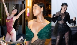 Gu thời trang 'đốt mắt' của Bùi Lan Hương: Liên tục diện đồ khoét sâu xuyên thấu, phô đường cong táo bạo