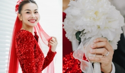 'Cô dâu tháng 10' Thanh Hằng hé lộ ảnh mặc váy cưới siêu rực rỡ, nhan sắc đỉnh cao gây sốt