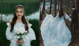 Thanh Hằng tung ảnh cưới Đà Lạt với chồng nhạc trưởng, visual 'cô dâu Halloween' gây sốt