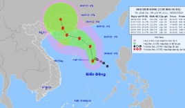 Tin bão số 1: Bão CHABA giật cấp 10 trên biển Đông
