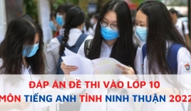 Đáp án đề thi môn Tiếng Anh vào lớp 10 tỉnh Ninh Thuận năm 2022
