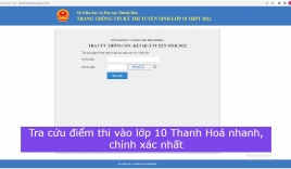 Tra cứu điểm thi vào lớp 10 Thanh Hoá nhanh, chính xác nhất