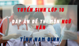 Đáp án đề thi môn Ngữ Văn kỳ thi tuyển sinh lớp 10 tỉnh Nam Định năm 2022