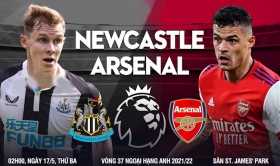 Trực tiếp Newcastle vs Arsenal, link xem trực tiếp Newcastle vs Arsenal: 02h00 17/05/2022