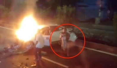 Tai nạn thương tâm ở TP.HCM: Bất lực nhìn người phụ nữ mắc kẹt trong xe ô tô bốc cháy 